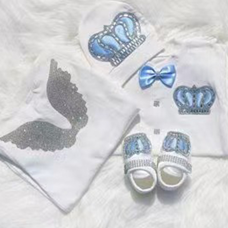 Baby Clothing Name - 4-teiliges Willkommens-Heimkehr-Set Babykleidung mit Personalisiertem Namen,