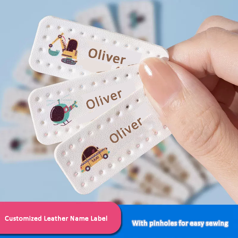 Baby Clothing Name - Personalisierter Namens-Lederlaser-Aufkleber zum Aufnähen für Kinder,