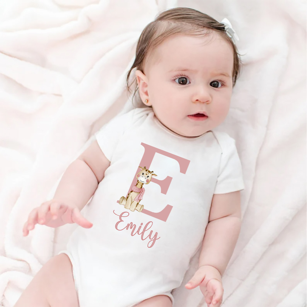 Baby Clothing Name - Personalisierter Baby-Body mit Initiale und Namen