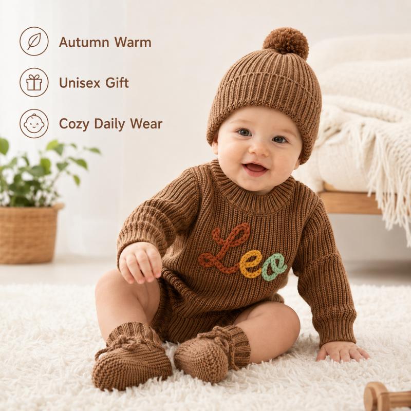 Personalisierter Baby-Strick-S – Baby Clothing Name Bewertung und Preis