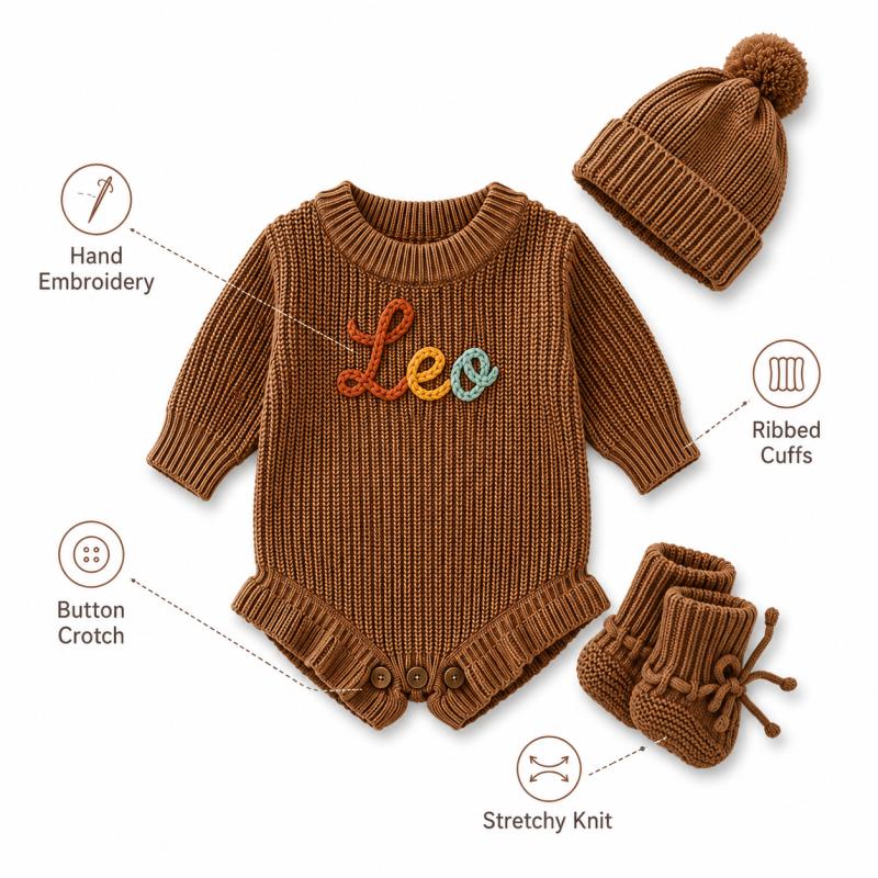Personalisierter Baby-Strick-S – Baby Clothing Name Bewertung und Preis