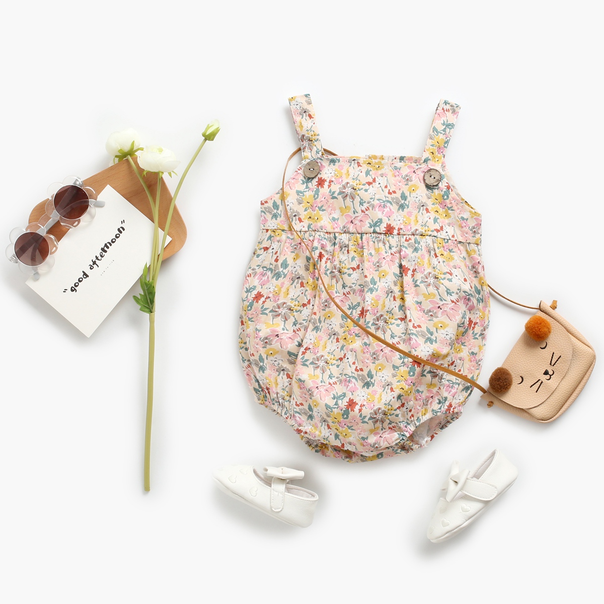 Baby-Strap-Bodysuits mit Blume – Baby Clothing Pk Bewertung und Preis
